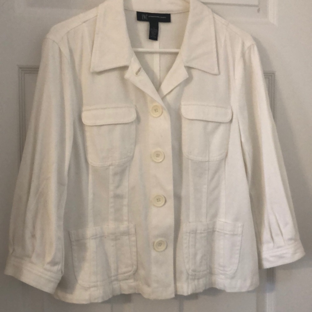 White cotton jean jacket Vintage☀️